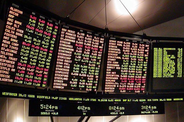 stock ticker board